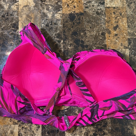 TORRID 4 swimsuit 2 piece pink tropical - Picture 10 of 13
